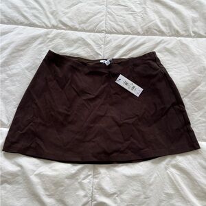 Garage Dark Brown Mini Skirt